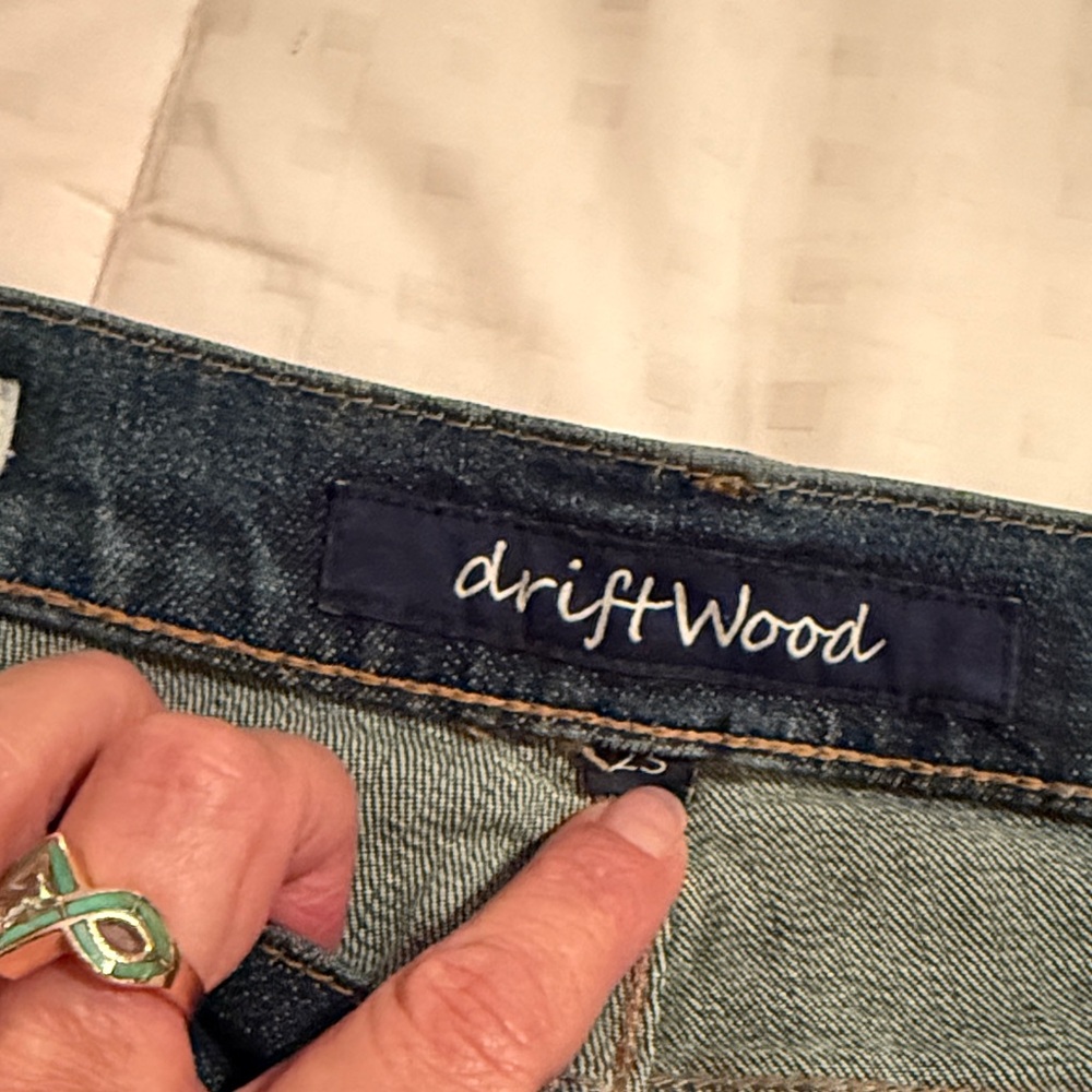 DRIFTWOOD Blue Jeans with Red Embroidery - Picture 3 of 5